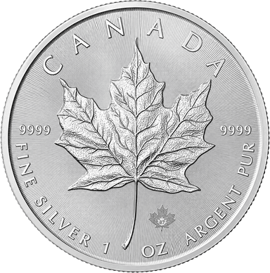Silver Canadian Maple Leaf